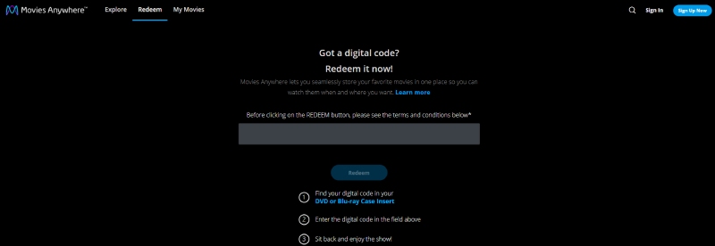Redeem Blu-ray Digital Copy on Movies Anywhere