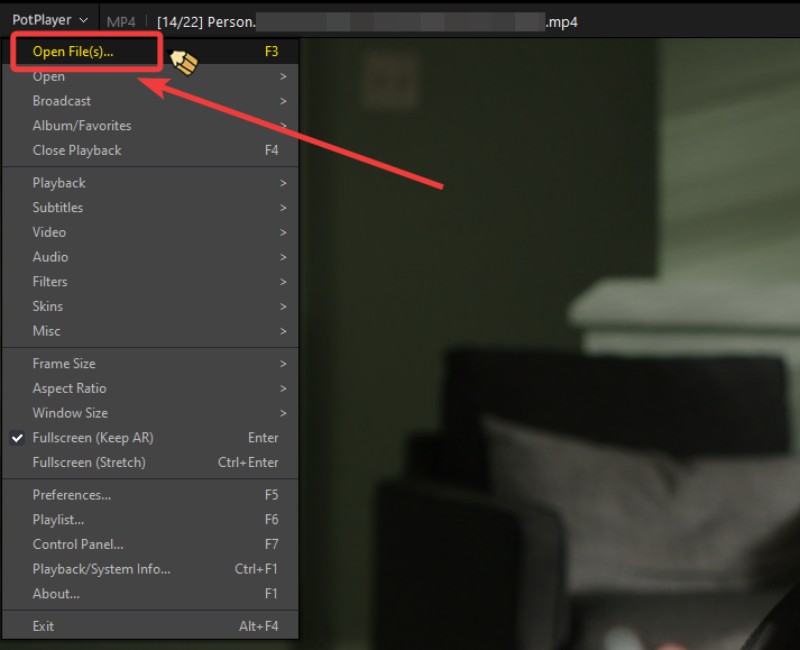 PotPlayer Open Files