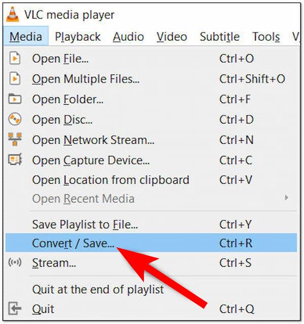 VLC Convert Blu-ray to MP4 Media