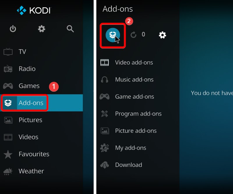 Adds On in Kodi