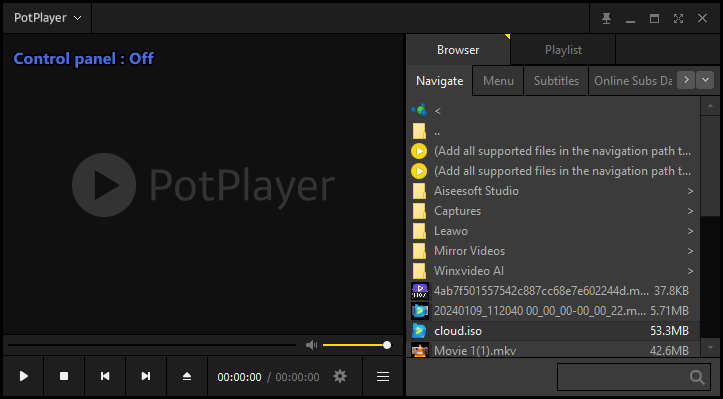 PotPlayer Interface